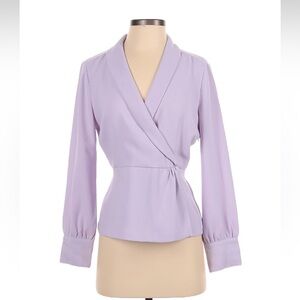 J.Crew Long Sleeve Blouse Size 4 Purple Lilac Lavender